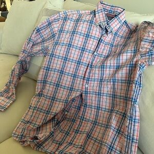 Vineyard Vines Pink Plaid Button-Up Shirt